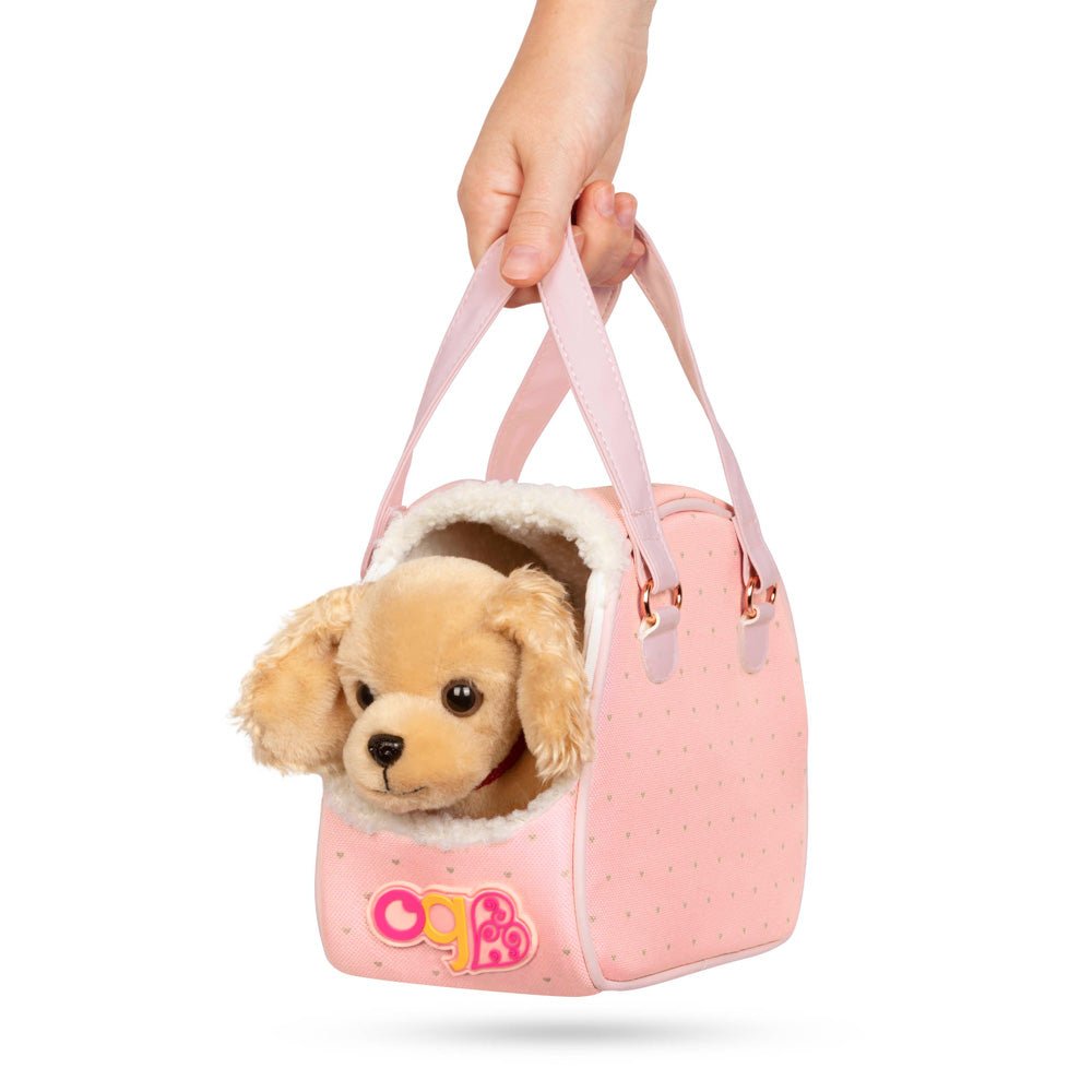 Our Generation Cocker Spaniel Pup w Bag Accessories Mastermind Toys