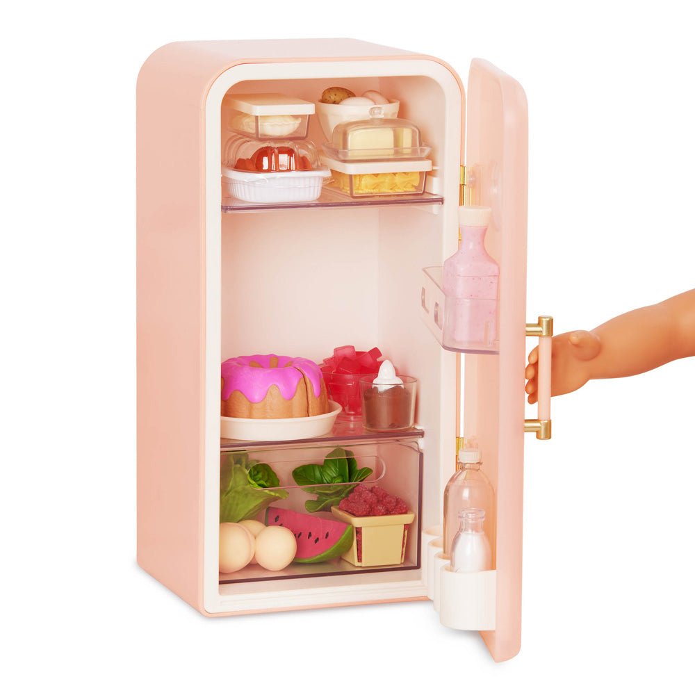 Our Generation Mini Fridge with Groceries - Mastermind Toys___235528