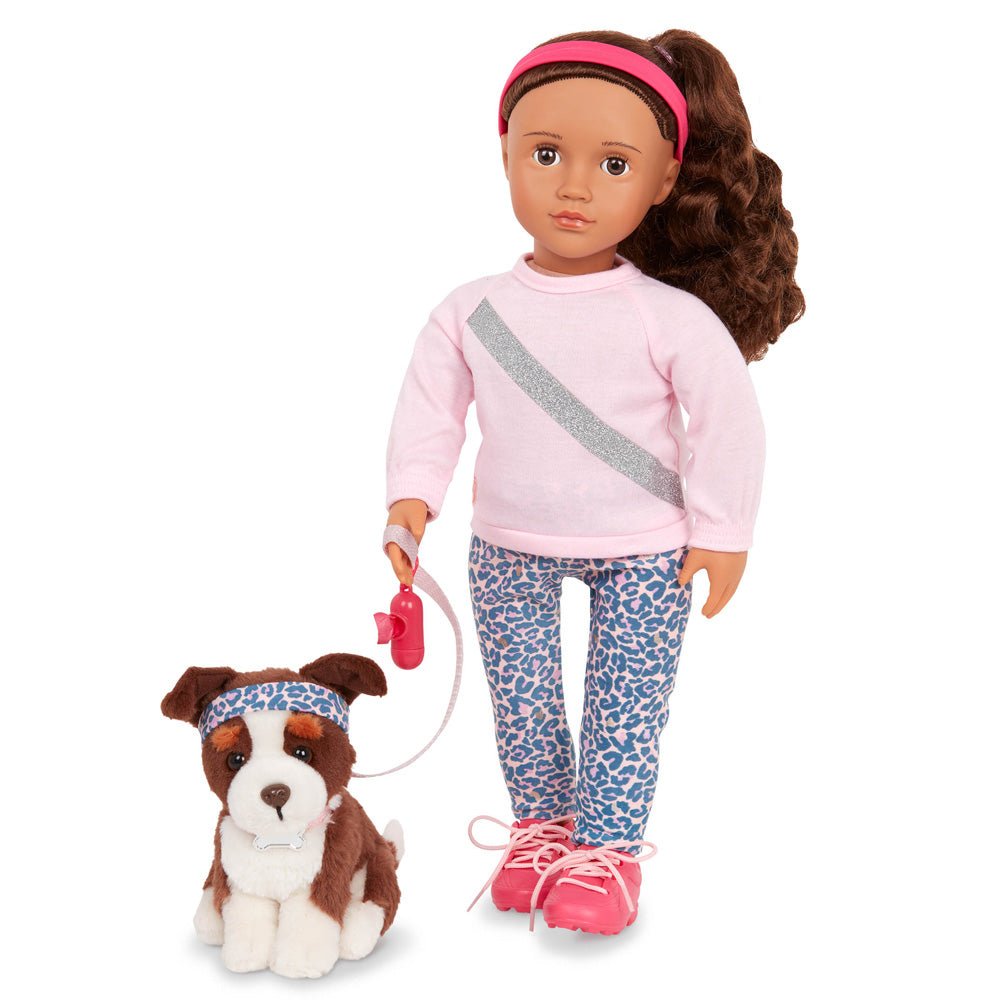 Our Generation Natalia 18" Doll w/ Pet Dog Nillie - Mastermind Toys___235524