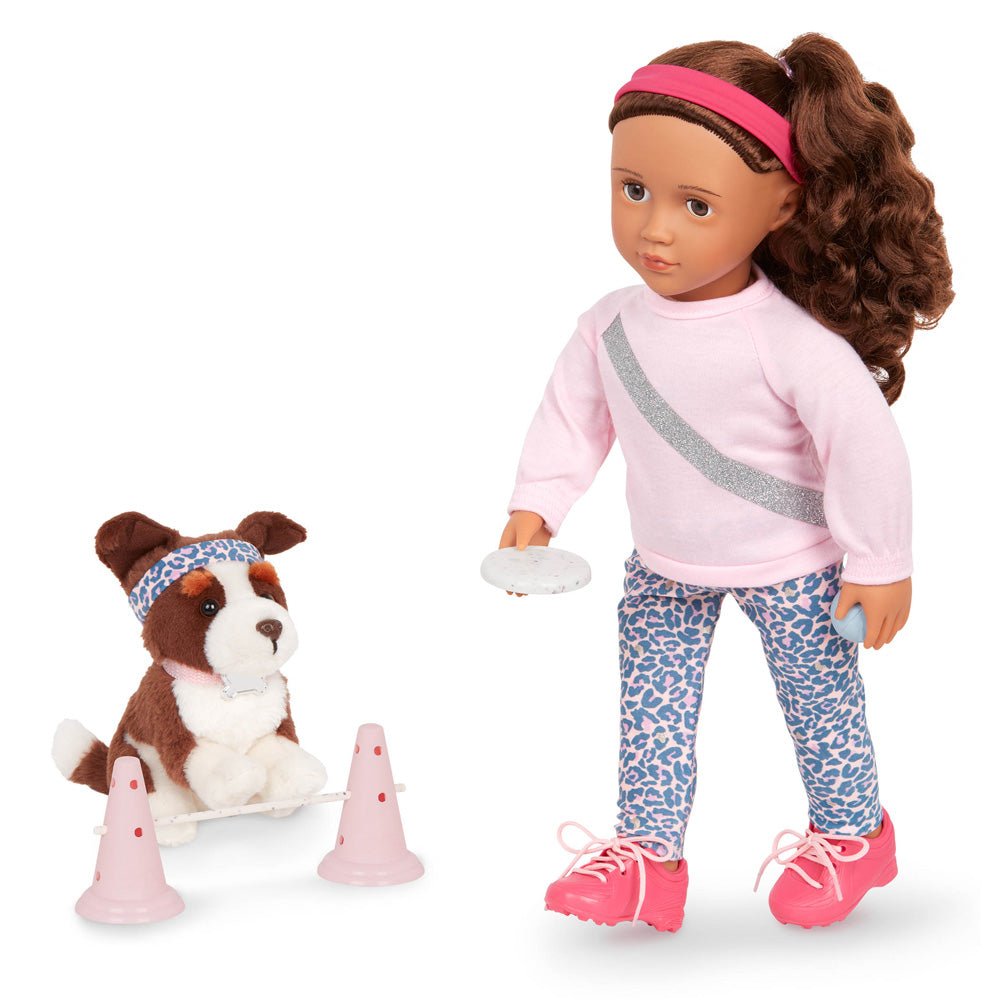 Our Generation Natalia 18" Doll w/ Pet Dog Nillie - Mastermind Toys___235524