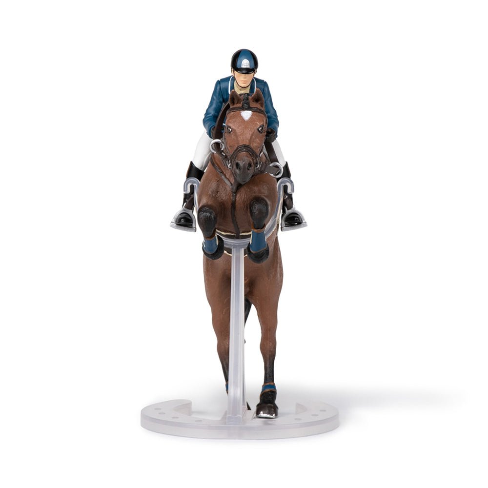 Papo Jumping Horse with Rider in Navy - Mastermind Toys___217933