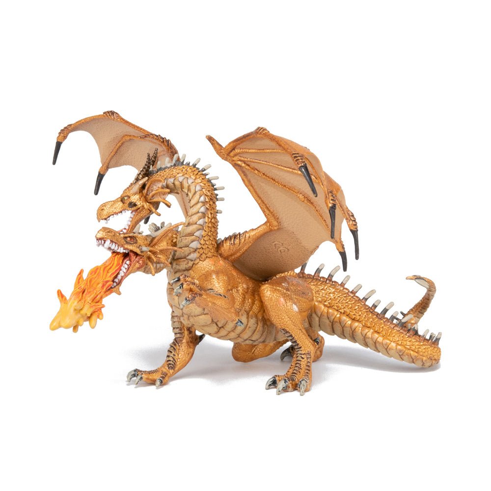 Papo Two - Headed Gold Dragon - Mastermind Toys___112534