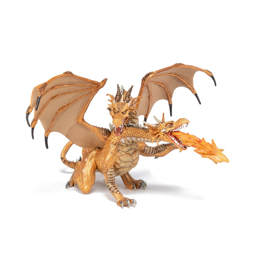 Papo Two - Headed Gold Dragon - Mastermind Toys___112534