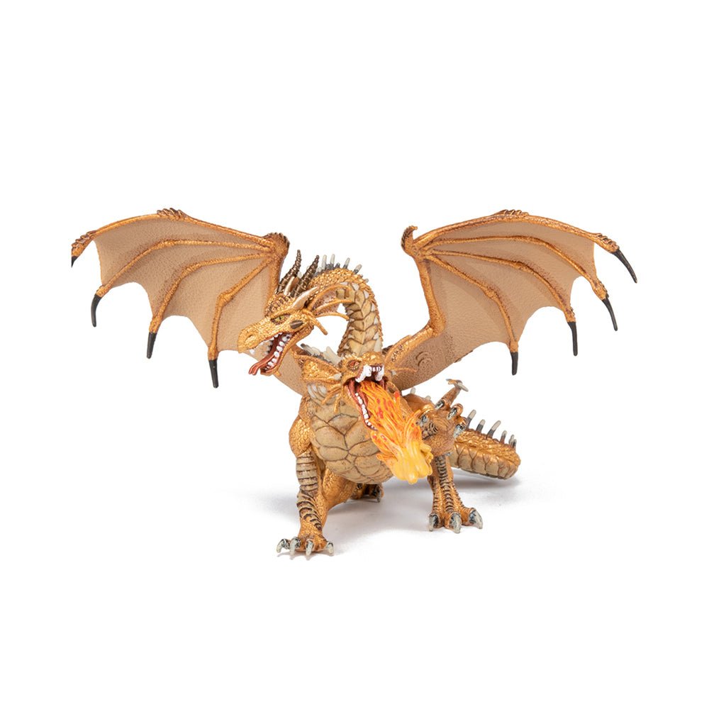 Papo Two - Headed Gold Dragon - Mastermind Toys___112534