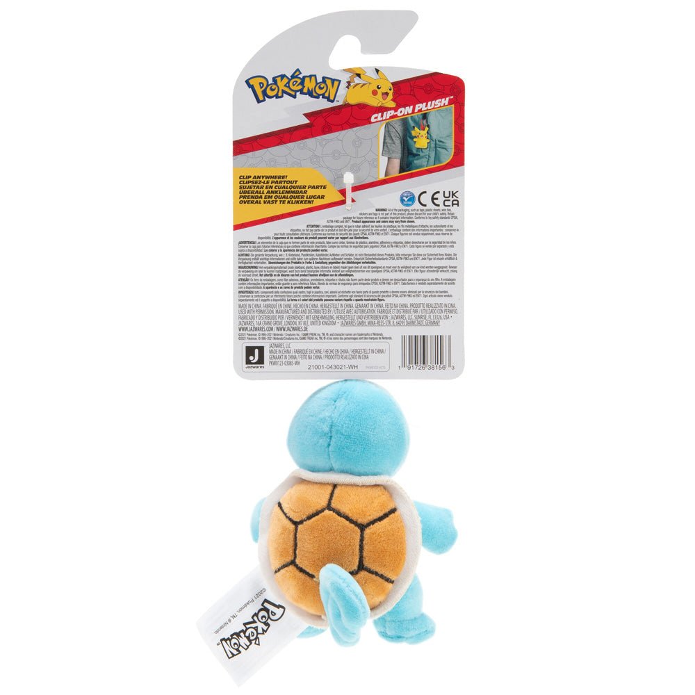 Pokemon 3.5" Clip - On Plush - Squirtle - Mastermind Toys___234766