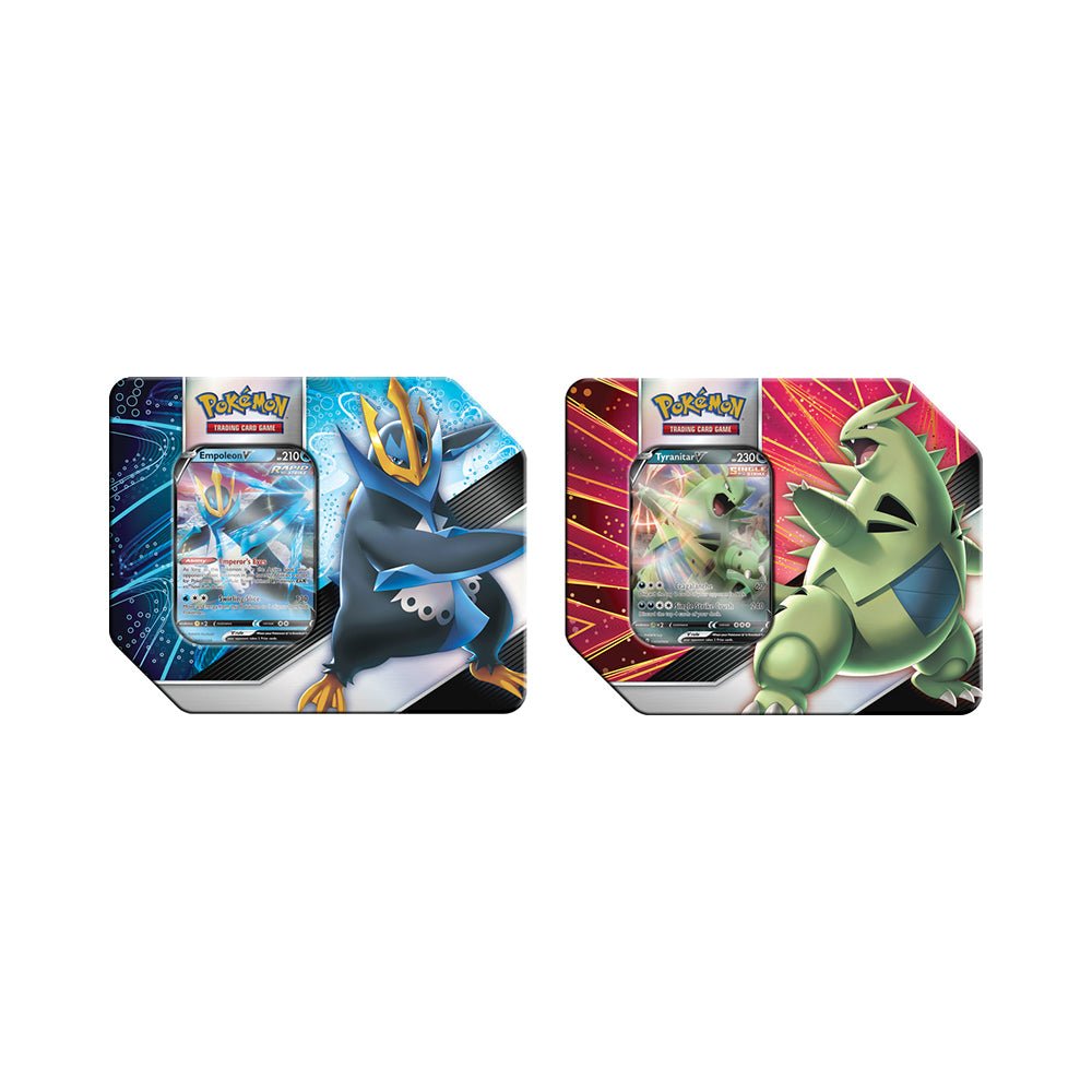 Pokémon TCG: V Strikers Tin Tyranitar V or Empoleon V - Mastermind Toys___221299