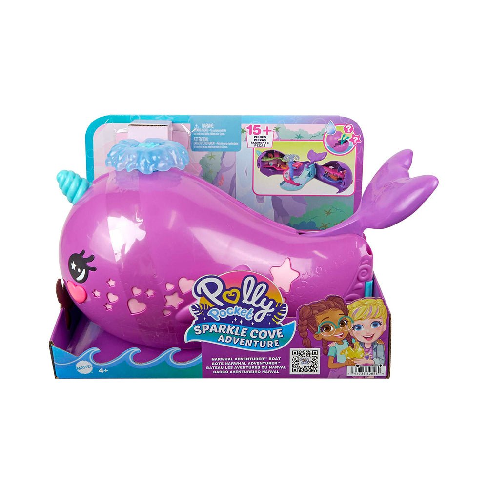 Polly Pocket Sparkle Cove Adventure Narwhal Adventurer Boat - Mastermind Toys___231019