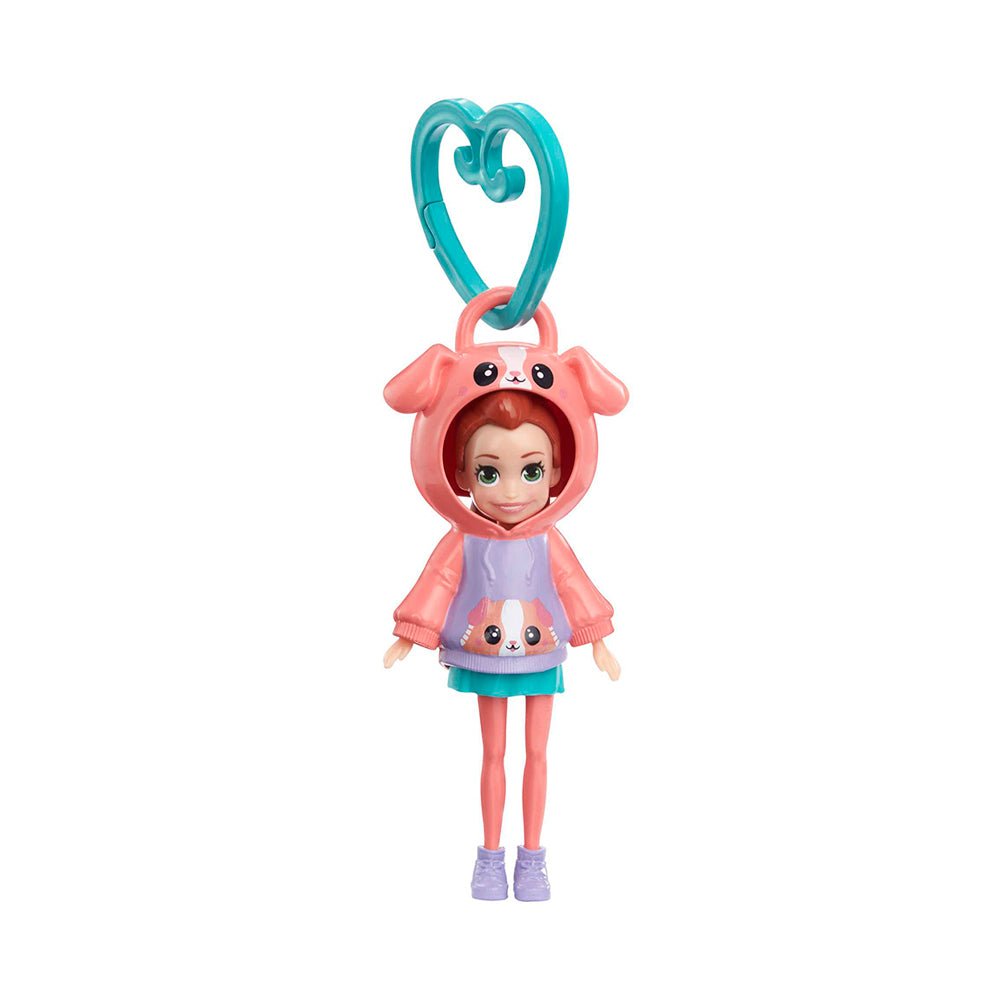 Polly Pocket Travel Toys, Friend Clips Doll With Animal Hoodie And Heart - Shaped Clip - Mastermind Toys___231057