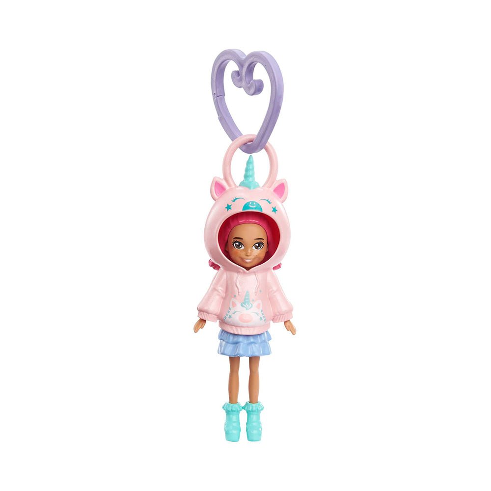 Polly Pocket Travel Toys, Friend Clips Doll With Animal Hoodie And Heart - Shaped Clip - Mastermind Toys___231057