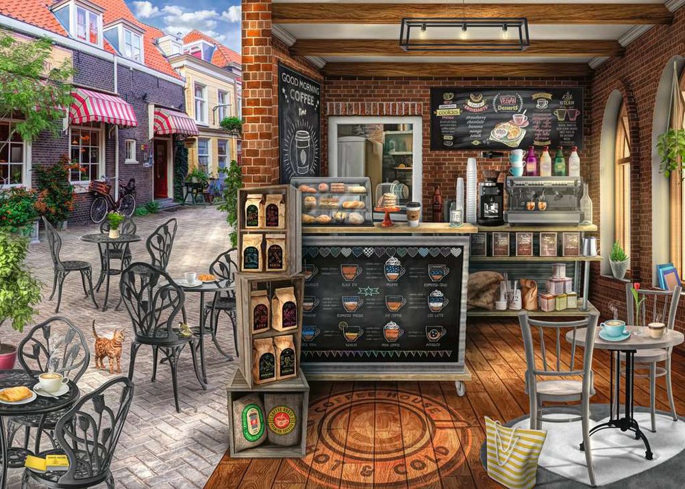 Quaint Café 1000 pc Puzzle - Mastermind Toys___238503