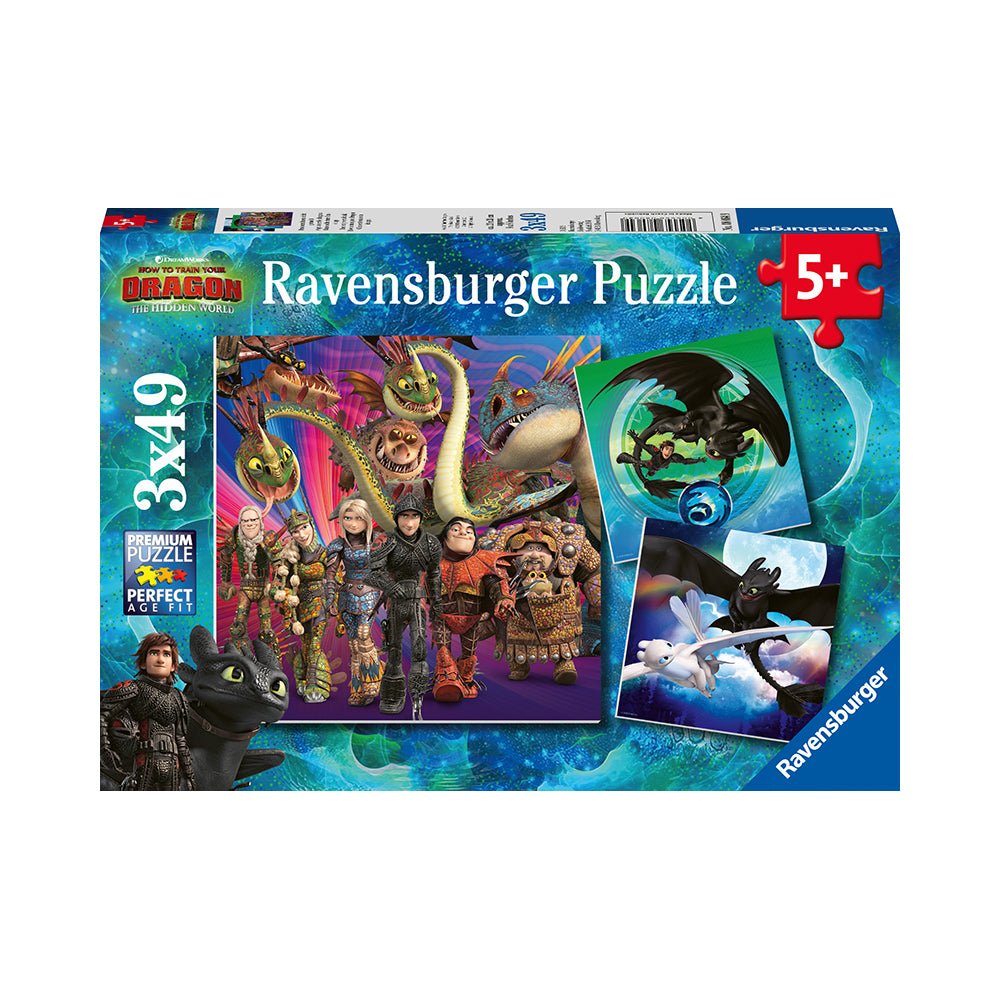 Ravensburger How to Train Your Dragon 3x49pc Puzzle - Mastermind Toys___214673