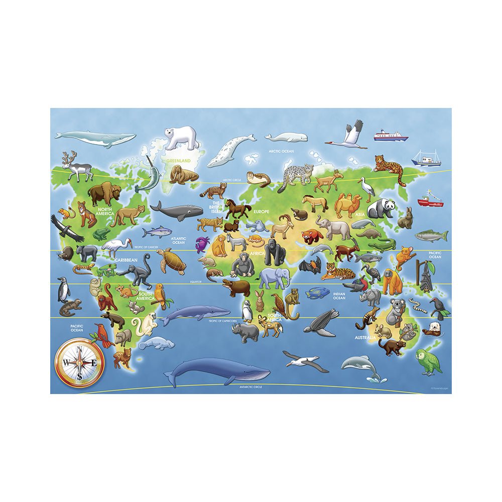 Ravensburger My First Giant Floor Puzzle Endagered Animals 60pc Puzzle - Mastermind Toys___223344