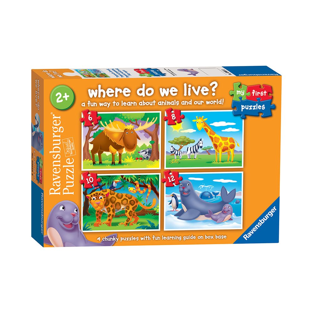 Ravensburger My First Puzzles Where Do We Live 6 - 12pc Puzzles - Mastermind Toys___223340