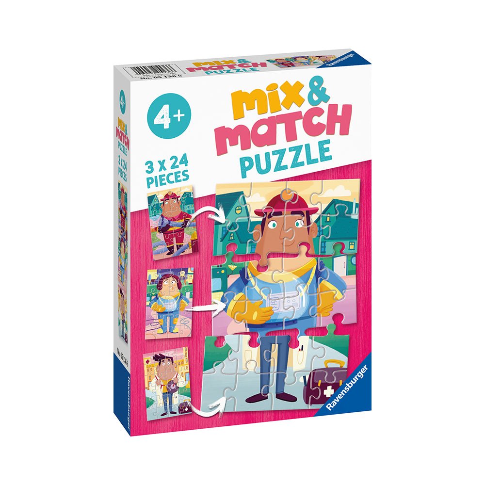 Ravensburger Professions Mix & Match Puzzles 3x24pc Puzzle - Mastermind Toys___223334