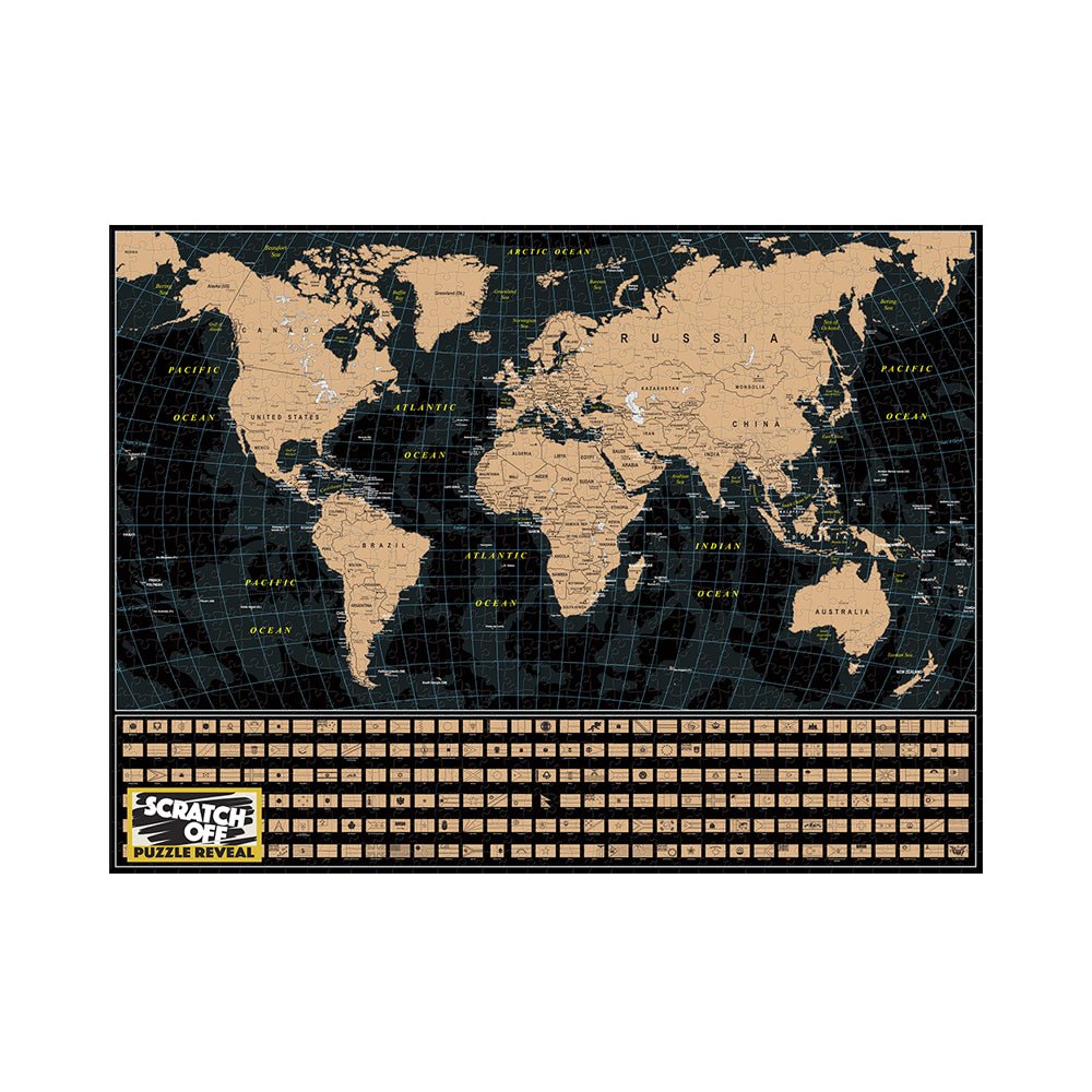 Scratch OFF World Travel Map 1000pc - Mastermind Toys___218670