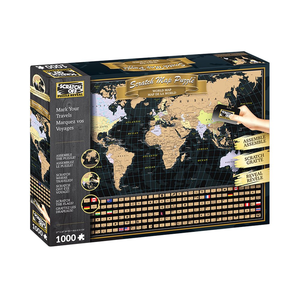 Scratch OFF World Travel Map 1000pc - Mastermind Toys___218670