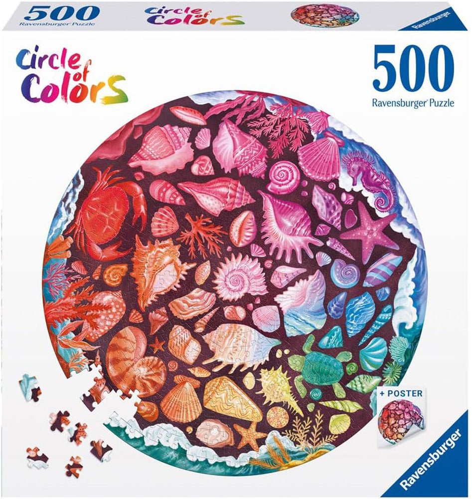 Seashells 500 Pc Round Puzzle - Mastermind Toys___237193