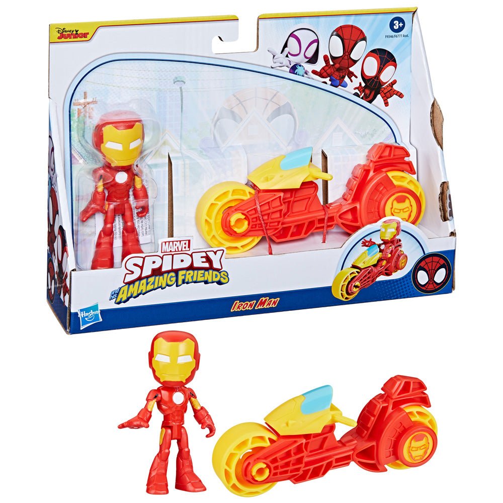 Spidey & His Amazing Friends Iron Man & Motorcycle - Mastermind Toys___233933