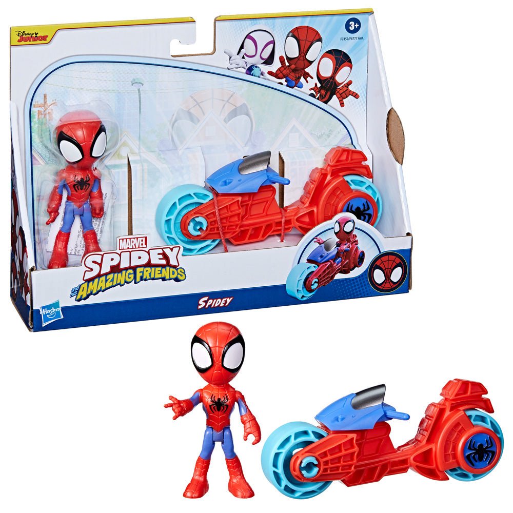 Spidey & His Amazing Friends, Spidey & Motorcycle - Mastermind Toys___233935