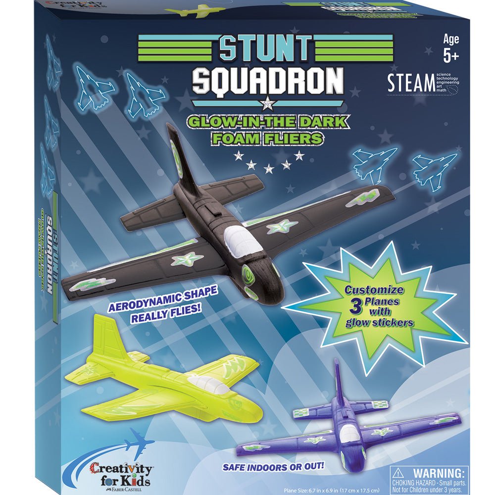 Stunt Squadron Glow - in - the - Dark Foam Fliers - Mastermind Toys___232726