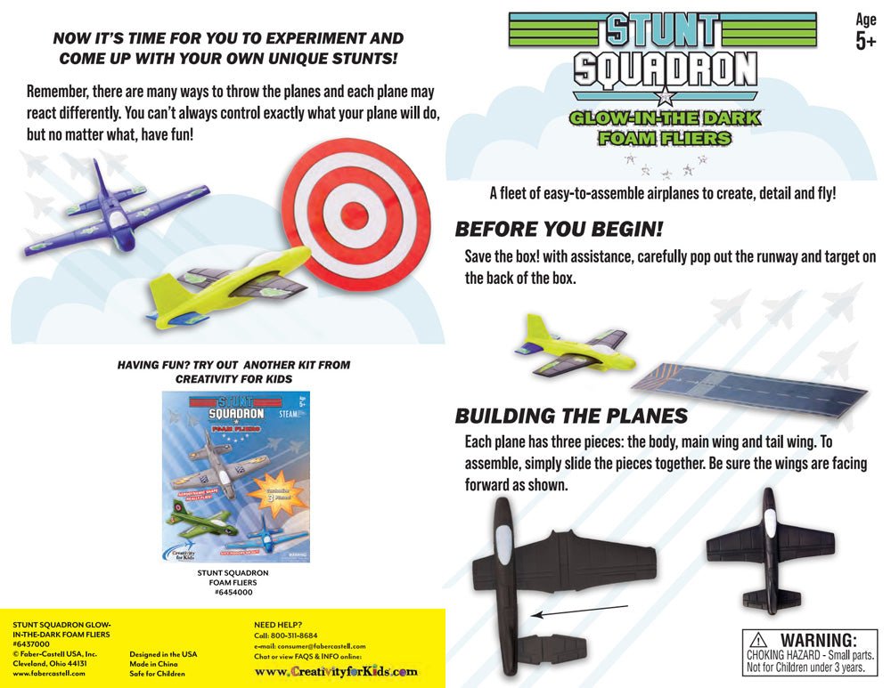 Stunt Squadron Glow - in - the - Dark Foam Fliers - Mastermind Toys___232726