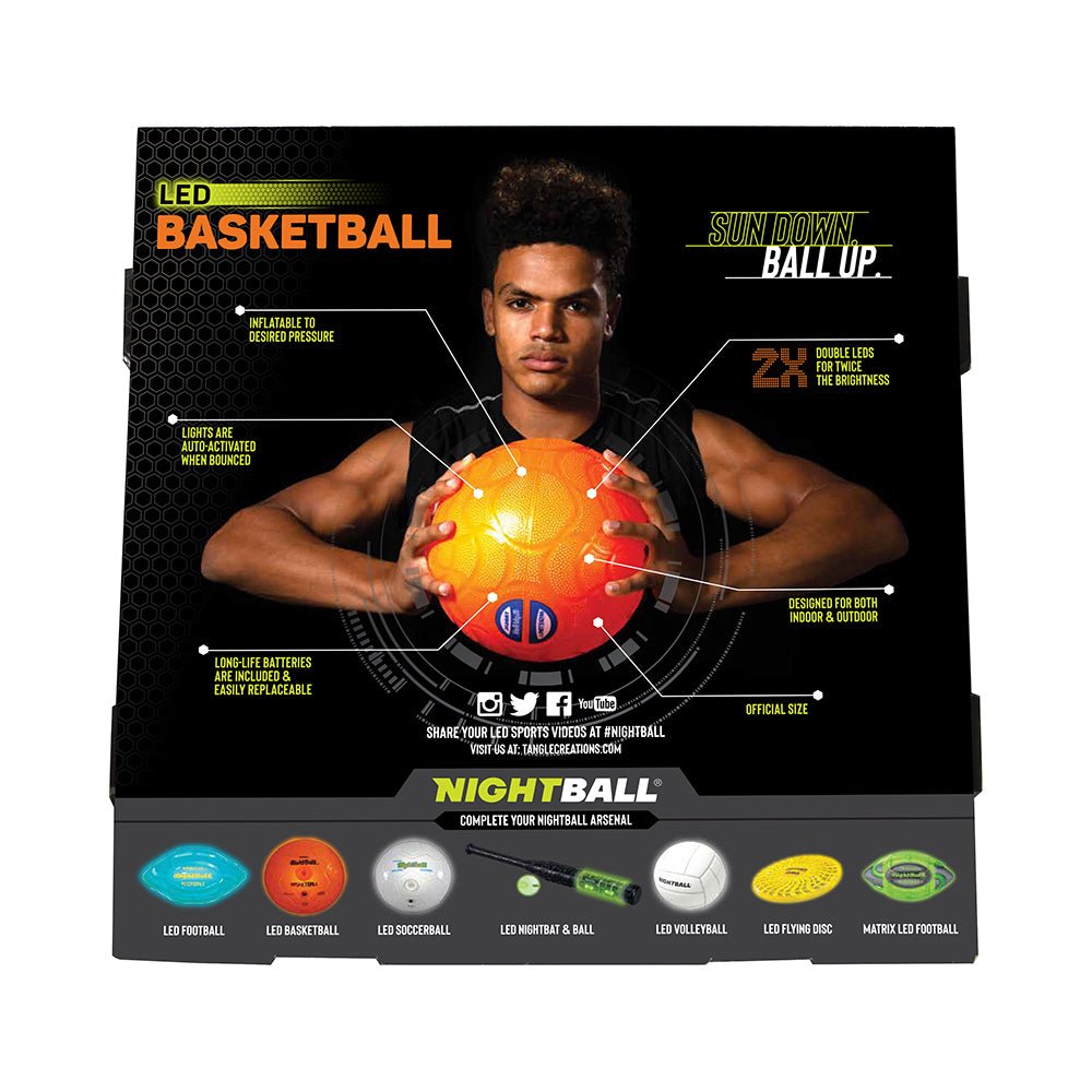 Tangle NightBall LED Basketball Orange - Mastermind Toys___228813