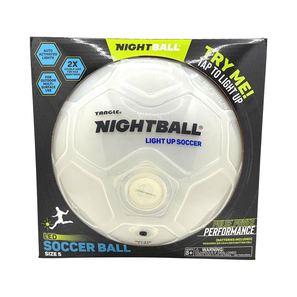 Tangle NightBall Soccer - White (Size 5) - Mastermind Toys___226534