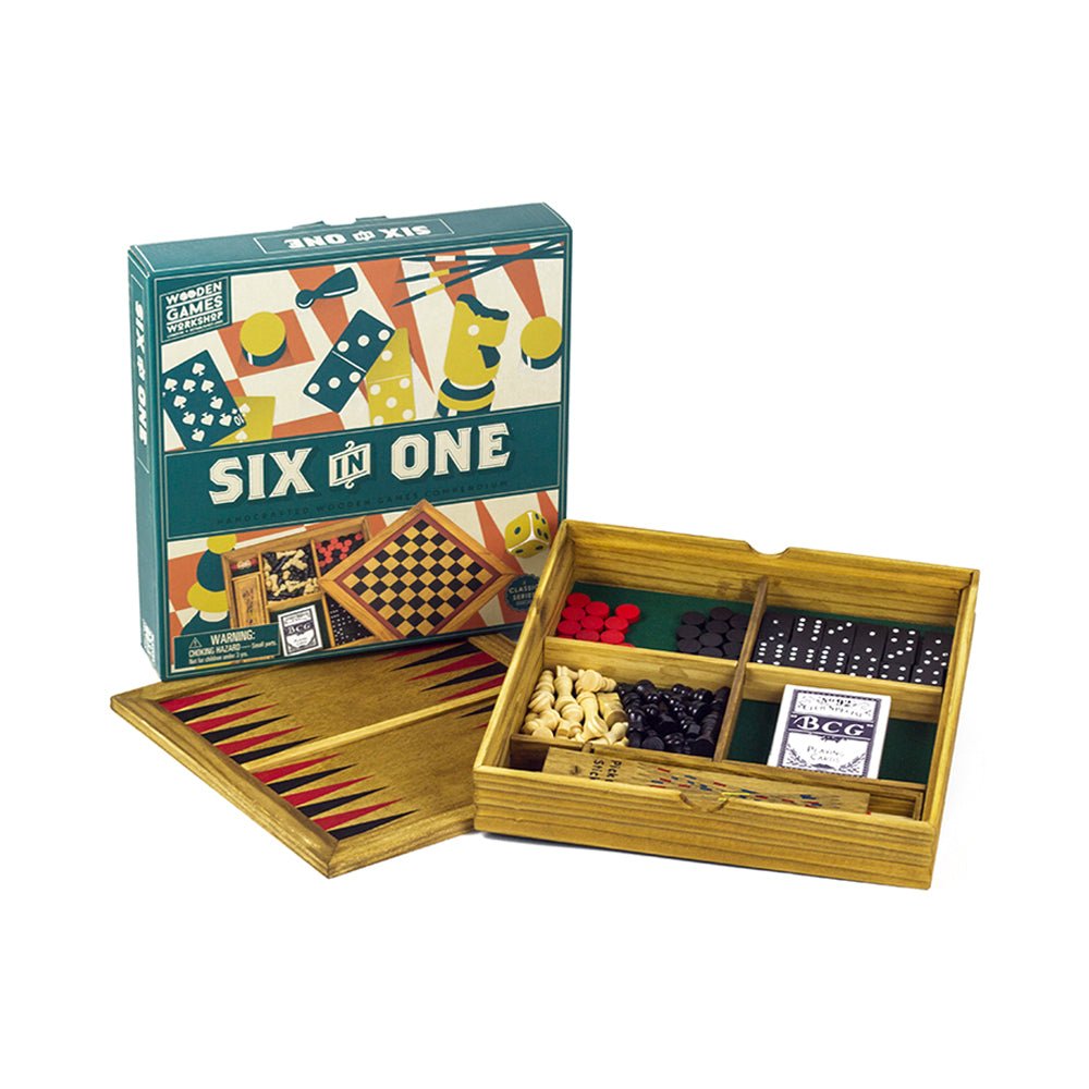 Wooden Games Workshop Six in One - Mastermind Toys___219801