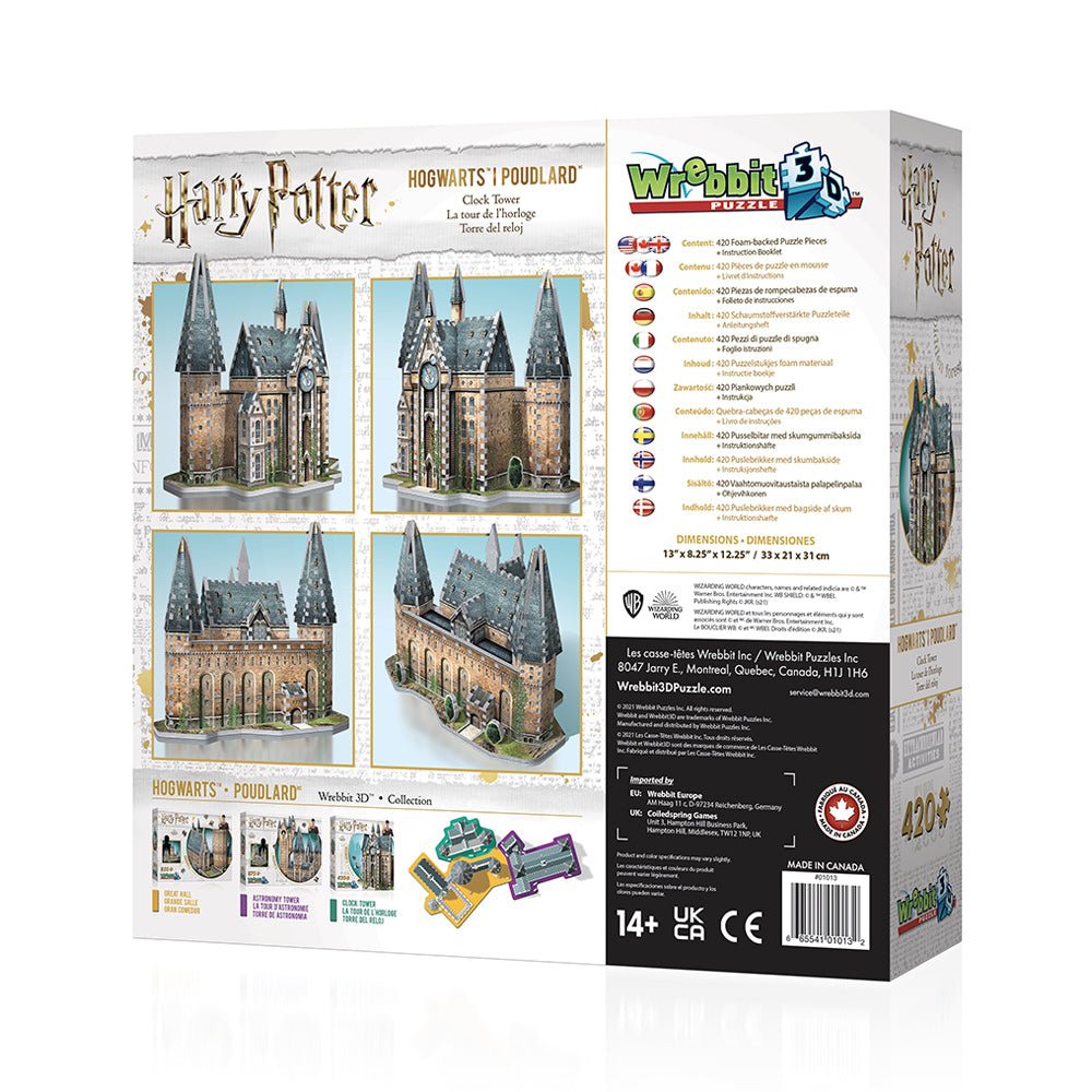 Wrebbit Harry Potter Hogwarts Clock Tower 3D Puzzle - Mastermind Toys___221616