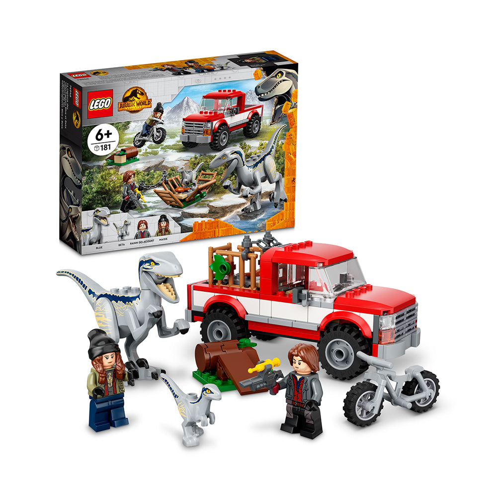 LEGO Jurassic World Blue & Beta Velociraptor Capture 76946 Building Kit (181 Pieces)