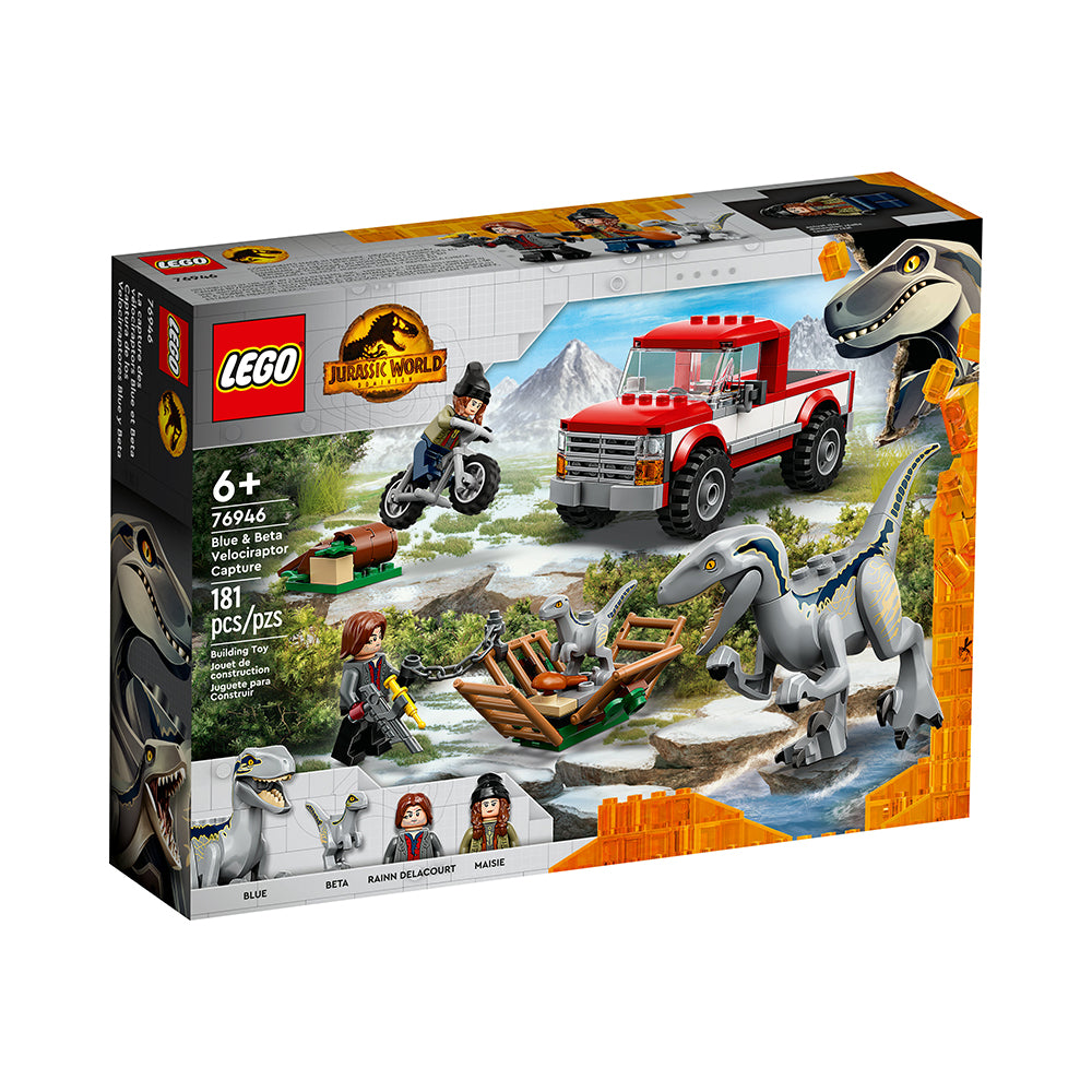 LEGO Jurassic World Blue & Beta Velociraptor Capture 76946 Building Kit (181 Pieces)